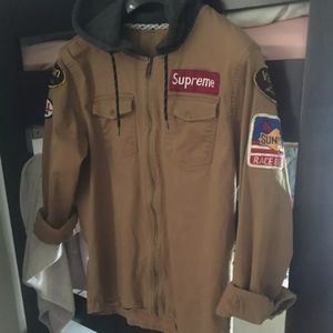 Vanson Motorcycle Hooded Shirt Size L